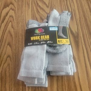 Fruit Of The Loom Work Gear Socks 6 pack - size 6-12